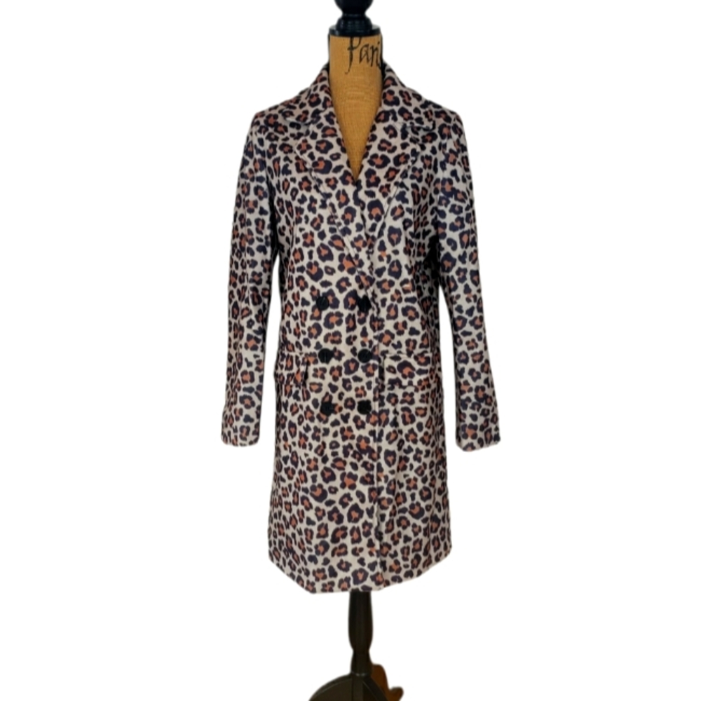 Leopard Print Trench Coat - Women’s Animal Print Coat